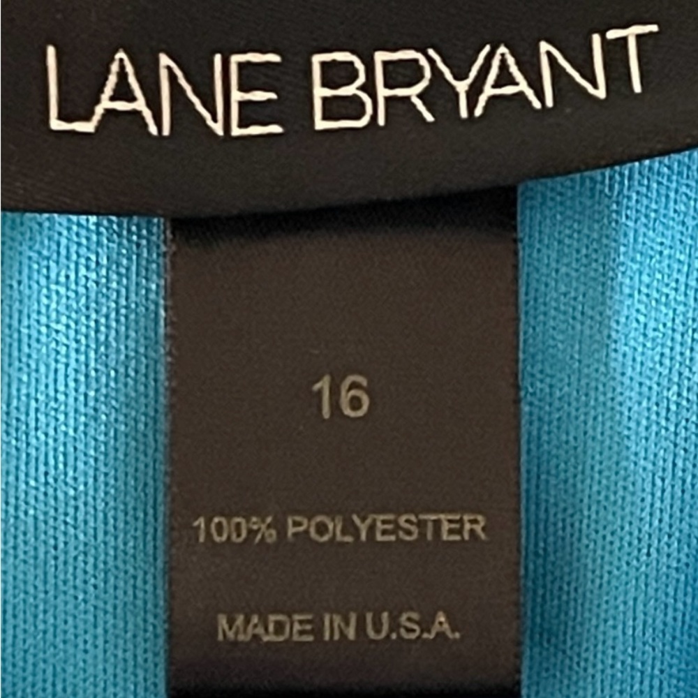 Lane Bryant Blue Ombré Tiered Chiffon Blouse Sleeveless Swing Top Size 16 - Picture 9 of 14